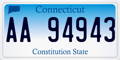 CT license plate AA94943