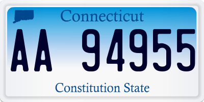 CT license plate AA94955