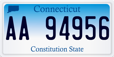 CT license plate AA94956