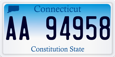 CT license plate AA94958