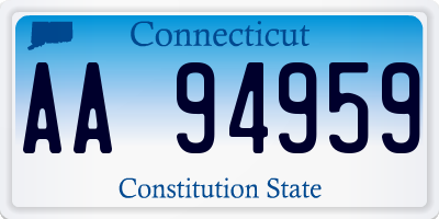 CT license plate AA94959