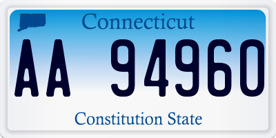 CT license plate AA94960