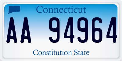 CT license plate AA94964