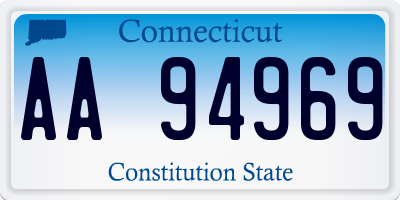 CT license plate AA94969