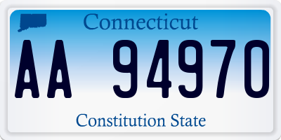 CT license plate AA94970