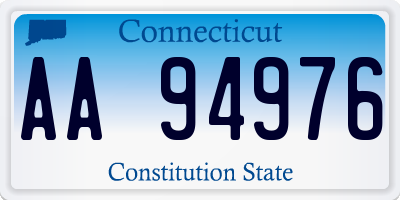 CT license plate AA94976