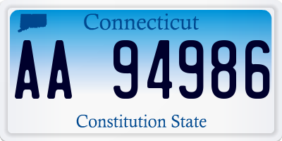 CT license plate AA94986