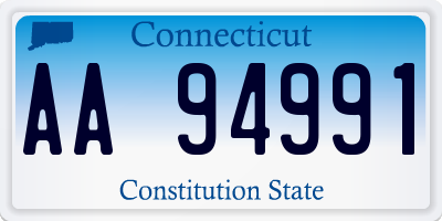 CT license plate AA94991