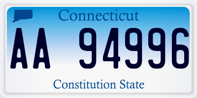 CT license plate AA94996