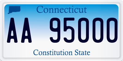 CT license plate AA95000