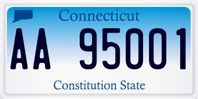 CT license plate AA95001