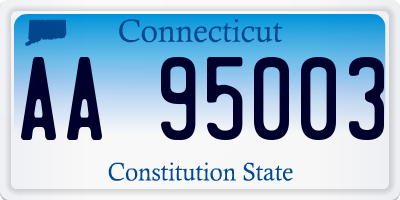 CT license plate AA95003