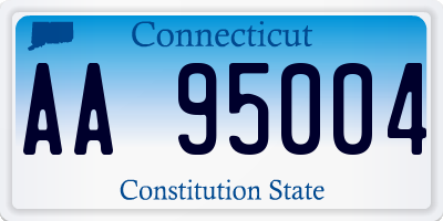 CT license plate AA95004