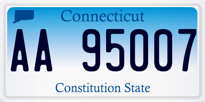 CT license plate AA95007