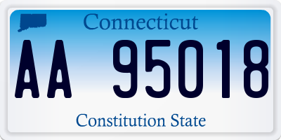 CT license plate AA95018