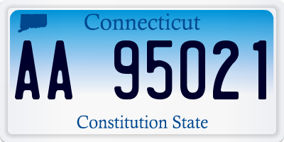 CT license plate AA95021