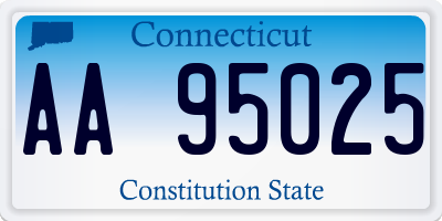 CT license plate AA95025