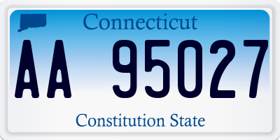 CT license plate AA95027