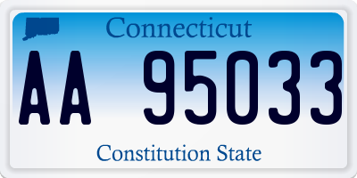 CT license plate AA95033