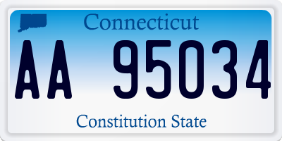 CT license plate AA95034