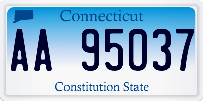 CT license plate AA95037