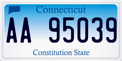 CT license plate AA95039