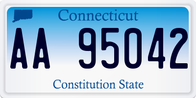 CT license plate AA95042