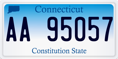 CT license plate AA95057