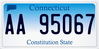 CT license plate AA95067