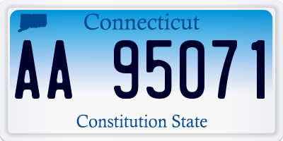 CT license plate AA95071