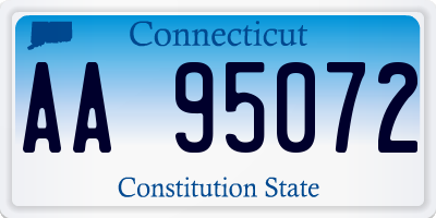 CT license plate AA95072