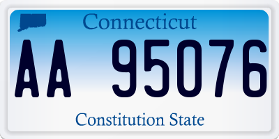 CT license plate AA95076