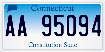 CT license plate AA95094