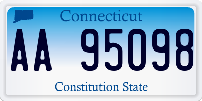 CT license plate AA95098