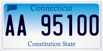 CT license plate AA95100