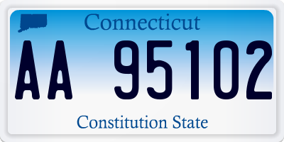CT license plate AA95102