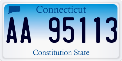 CT license plate AA95113