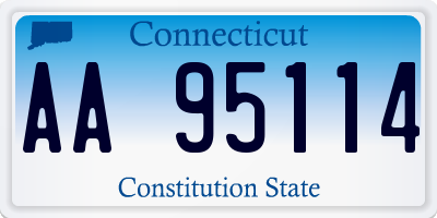 CT license plate AA95114