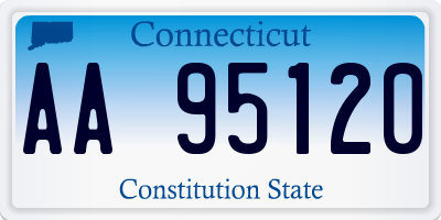 CT license plate AA95120