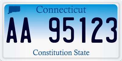 CT license plate AA95123