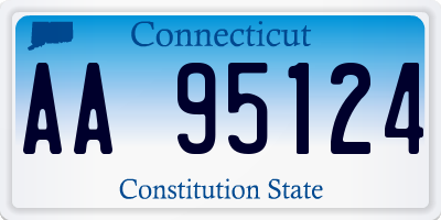CT license plate AA95124
