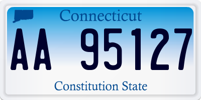 CT license plate AA95127