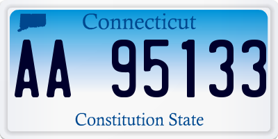 CT license plate AA95133