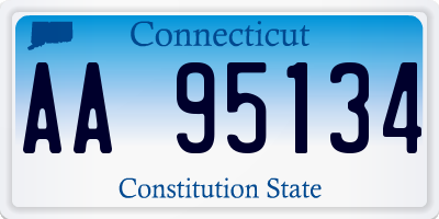 CT license plate AA95134