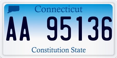 CT license plate AA95136