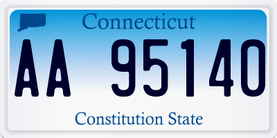 CT license plate AA95140