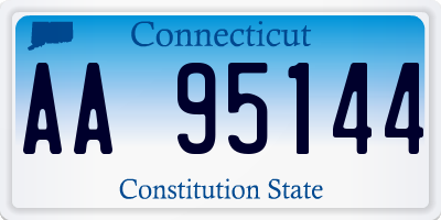 CT license plate AA95144