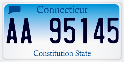 CT license plate AA95145