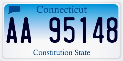 CT license plate AA95148