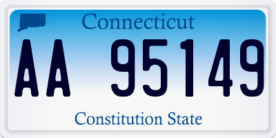 CT license plate AA95149